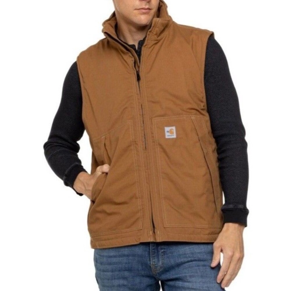 Carhartt Vest Flame-Resistant Rain Defender 103387 Mens 3XL Brown Quick Duck